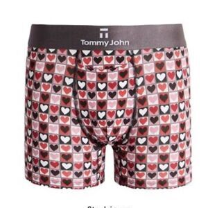 Tommy John Second Skin 6" Boxer Brief Multi Heart Blocks Honeymoon‎ 2xl nwt